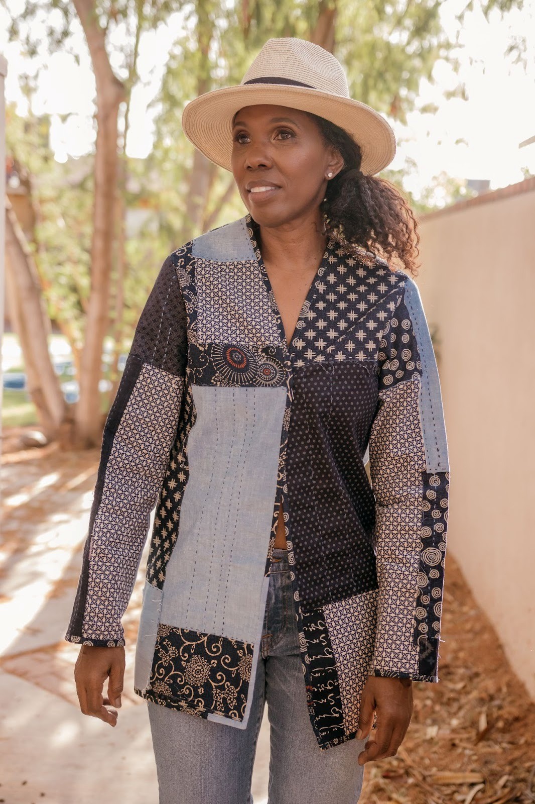 Sandra Lee quilted blazer sample